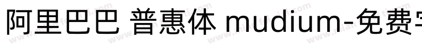 阿里巴巴 普惠体 mudium字体转换